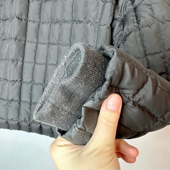 J. Crew Black Quilted Down Filled Gold Embellished Zip Up Jacket Coat Women’s XS - Picture 10 of 14